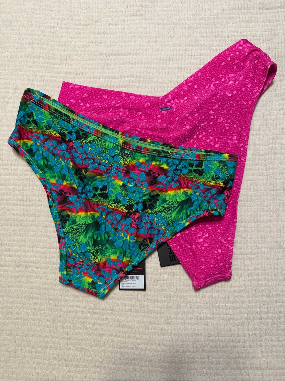2 pack shefit bikini bottoms hipster and high waist pink and jungle cheetah
